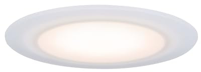 Paulmann 99941 LED infälld belysning Premium Suon rund inkl 1x6,5W dimbar infälld spotlight satin, vit skåpbelysning plast infälld belysning 2700K