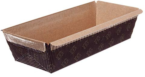 Pro DP 300 Einwegbackformen Papierbackformen Einmal Backform Papier mit Backtrenn Funktion eckig 178x75x50mm - Inkl. Verpackungslizenz in D