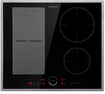 Klarstein Piastra Induzione 4 Fuochi, Piano Cottura Induzione 7000W, Piano Cottura Induzione a 4 Fuochi Integrata con Controllo Touch, Fornello a Induzione, Piastra ad Induzione Professionale 4 Zone