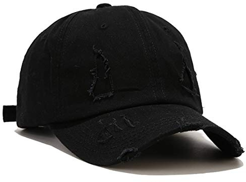 Yixda Vintage Washed Baseball Cap Verstellbar Distressed Cotton Baseballmütze Sport Kappe