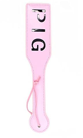 Canarea paddel sex sm SM Erotik Spanking Flogger Massage Flogger Paare Erotik Peitsche Leder Flitzer Harness Geschirr Rollenspiel Bettfesseln Sexspielzeug-32CM (Pink-B)