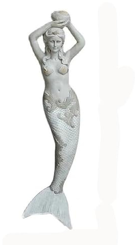 zenggp Meerjungfrau Skulptur Figuren Statue Gartenfiguren für Außen, Gartendeko für draußen, Meerjungfrau Figur, Fairy Figur, Fee Statue