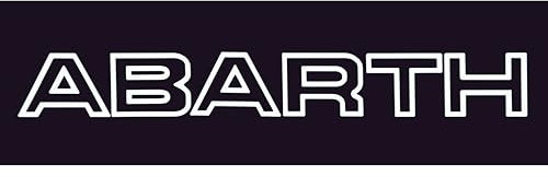 Calandre Ricreo Écriture Abarth pour Fiat 500 Décoration Style Original Logo Avant Punto Evo 595 Personnalisation (Blanc)