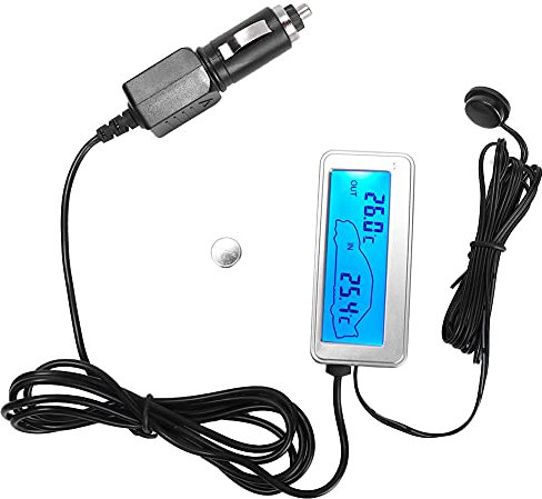 Auto-LCD-Display-Thermometer, Digitales 12-V-LCD-Display für den Innen- und Außenbereich, Empfindlichkeitsthermometer, Temperaturmessgerät