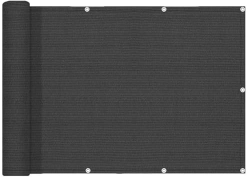 SXEVZOO Brise-Vue pour Balcon Hauteur 1.2/1.3/1.4m Grillage de Clôture Extérieur Anti-piratage HDPE Toile d'ombrage pour Rambarde de Jardin avec Œillets (Color : Black, Size : 1.4x3.3m)