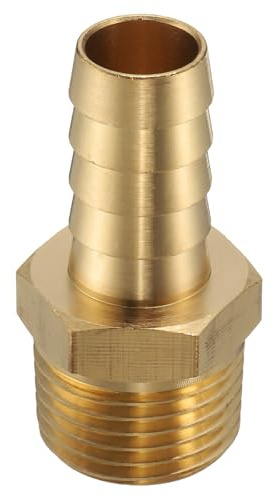 sourcing map Brass Barbed Fitting 1/2 NPT Male to 1/2 Hose ID for Home Brew Pipe Fitting Direct Thread Tower Connector Durable Construction