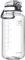 Fanhaw 1L Clear Tritan Water Bottle with Chug Lid, BPA-free, Wide Mouth, Leak Proof - for Gym, Travel, Home, School, Office (Clear&White)
