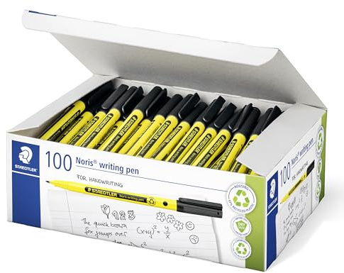 STAEDTLER Noris 307 Fineliner – Schwarz, 100 Stück, 0,6 mm