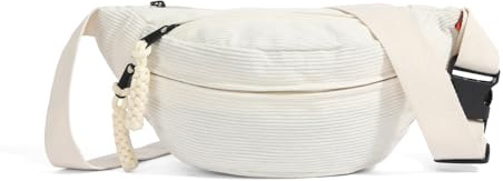JENCVNL Cord Bauchtasche Damen Gürteltasche, Umhängetasche Crossbody Bag Hüfttasche mit einstellbar Schultergurt für Damen Herren (Cremefarben)
