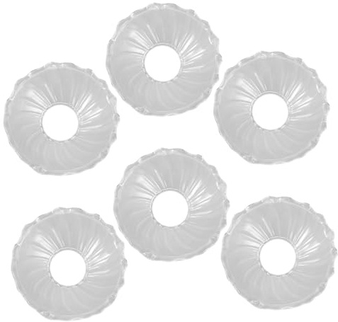 MAGICLULU 6pcs Candle Drip Catcher Holder Glass Wax Catcher for Candles Fluted Drip Protectors Glass Protector Holder