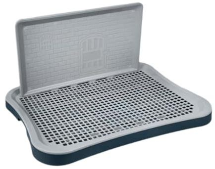 Jiuvaso Toilette per Cani, Vasino da Addestramento, Orinatoio Rimovibile, Contenitore per Pipì per Cani, Gatto, Cucciolo, Criceto, Coniglio, Grigio Navy