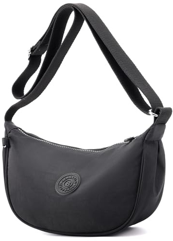 Kommodum Borsa Mezzaluna Donna Tracolla, Borsa a spalla Stile casual in Tinta unita con Tracolla regolabile, Messenger Crossbody Moon Bag per Shopping Viaggio km28