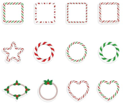 Tofficu 12 Weihnachtliche Haftnotizen Teilig Set Mit SüßEn Zuckerdesigns Selbstklebende Memo Pads Weihnachten FüR Kinder BüRo Schule Zuhause Weihnachtsdekoration