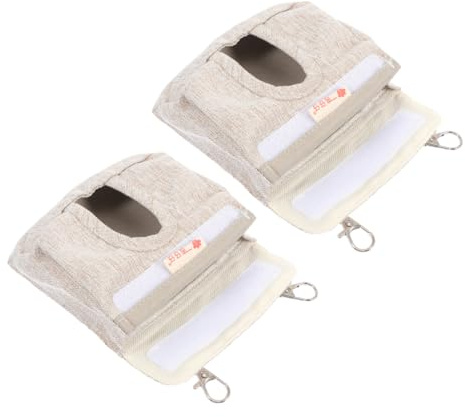 ANDRESLAD 2 Piezas Bolsas de Alimentación para Conejos Resistentes y Colgantes para Jaulas de Cobayas y Pequeños Roedores para Heno y Pellets