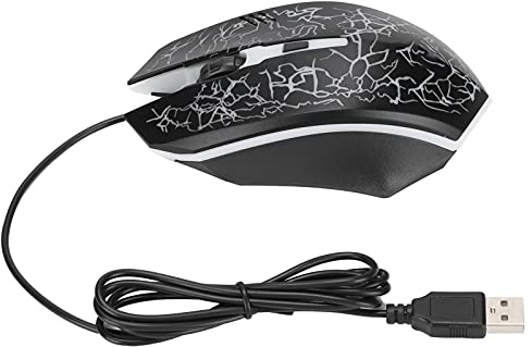 Vvikizy Souris Filaire, Souris D'ordinateur Optique USB Plug and Play avec Lumière Colorée pour PC Portable Vista 7 8 10