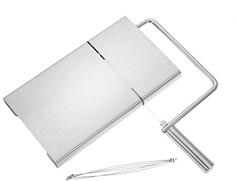 Rebanador de queso de acero inoxidable, cuchillo para cortar pasteles, herramienta de cocina para cortar fácilmente queso, jamón, hígado de ganso, mantequilla de pastel