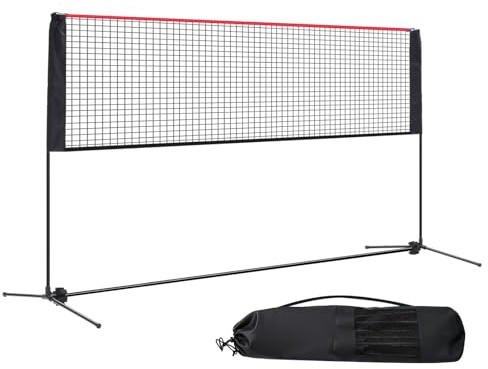 NEWBULIG Portable Badminton Net Set, 10FT/14FT/17FT Wide, Adjustable Height Multi Sport Net for Pickleball, Tennis, Volleyball, Soccer Tennis, Indoor Outdoor with Carry Bag, Easy Setup for Backyard