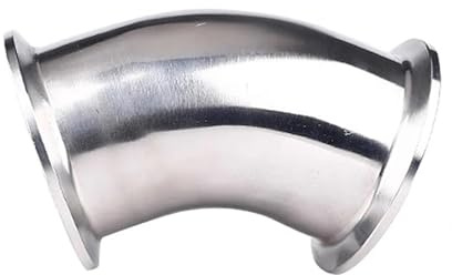 3/4-4(19mm-102mm) Tri Clamp 1.5 2 2.5 3 3.5 4 45 Degree Elbow SUS304 Stainless Pipe Fitting Connector(45mm x Ferrule 64) Plumbing Fittings