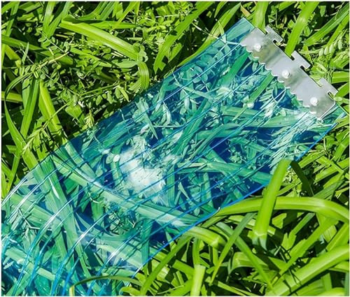 Tenda a strisce in PVC resistente alle intemperie, larghezza 18 cm, design a coste, facile da installare, in acciaio inox, antiaderente, ideale per congelatori e magazzini, 1,35 x 2 m, resistente