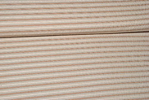 alles-meine.de GmbH 0,5 m * 1,4 m Stoff Krepp Streifen orange beige weiß - Baumwoll Stoffe Meterware Baumwolle - Crashstoff ideal für Blusen gecrasht bunt gestreift