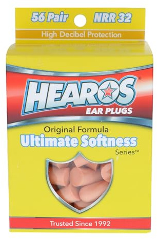 HEAROS Ultimate Softness Series Ear Plugs, Beige, 56 Pair