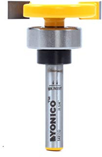 Yonico 14911q toppbärande spårskärare router bit, 1/4 x 1/4-tum