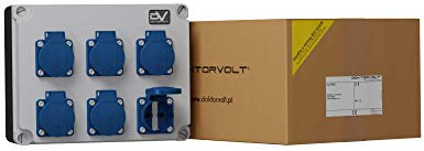 Doktorvolt Stromverteiler Starkstrom Verteiler Mobilverteiler Baustromverteiler Wandverteiler Verteilerkasten Mit Mennekes 6x 230V Steckdosen Kombination IP44 Fred