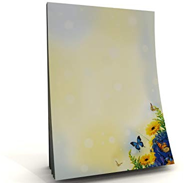 Notizblock A5 | Sommer, Blumen, Natur Motivpapier Block | Sommertraum | 50 Blatt, 90g/qm | Schreibnotizblock | Notizblock | Schreibblock A5 | Paperandpicture