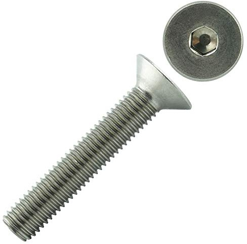Eisenwaren2000 | M2,5 x 6 mm Senkkopfschrauben mit Innensechskant (100 Stück) - DIN 7991 - ISO 10642 Senkkopf Schrauben - Gewindeschrauben - Vollgewinde - Edelstahl A2 V2A - rostfrei