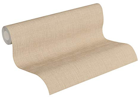 A.S. Création Livingwalls 369257 Metropolitan Stories Tapete Uni Vliestapete Beige, Braun 10,05 m x 0,53 m