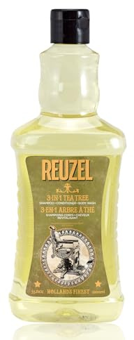Reuzel Shampoo Tea Tree 3-In-1 - Lava Capelli e Corpo - Lenisce e Idrata la Pelle - Ideale per Cura del Cuoio Capelluto - Facile da Risciacquare - Utilizzabile Ogni Giorno - Formula Vegana - 1000 ml