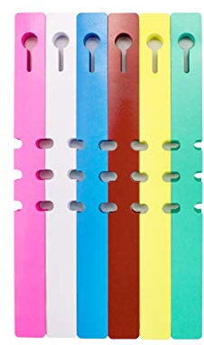 Plastic Tree Labels 300 PCS Garden Plant Tags 2x21cm Wrap Around Hanging Tags (6 Colors)