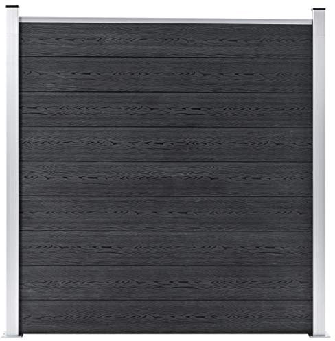 Lechnical Gartenzaun Farming Gartennetz Universal Begrenzungszaun Teichzaun Set Sichtschutzstreifen Sichtschutzfolie für den Gartenzaun oder Balkon WPC 180×186 cm Grau