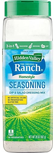 Hidden Valley The Original Ranch Home-Style Dip, Seasoning & Salad Dressing Mix Shaker (20 Ounces) Multi-Purpose Use with No Preservatives