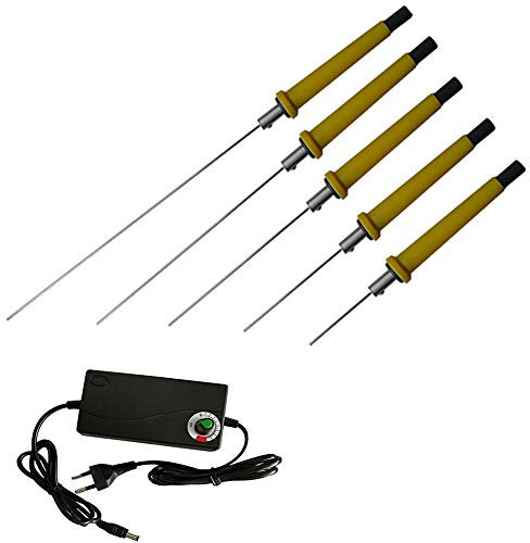 Lancoon Coupeur de Mousse de Couteau Chaud électrique de, Stylo Chaud de Coupe de Polystyrène 36W avec Alimentation à Découpage Adaptée au Panneau KT de Coton Perlé de Mousse (5 pièces)