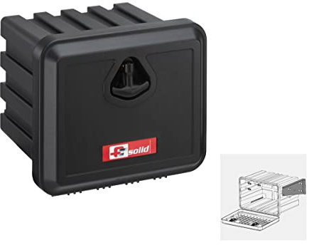 FTsolid Unterbaubox Staukasten (400x350x350) - Box + horizontale Halterung | Anhängerkiste – Gurtkiste – Staubox – Unterflurbox – Werkzeugkiste