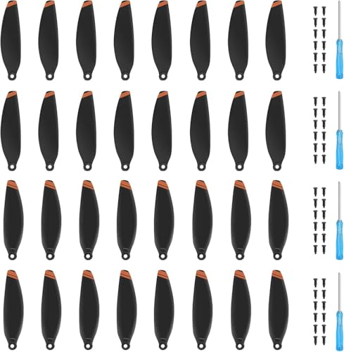 Craznick Propeller für DJI Mini 4K/2/2 SE/SE Drohnen Ersatz Propeller Blätter Geräuscharm Flügel für DJI Mini 4K 2 SE Drohnen Zubehör Exklusive Schrauben & Schraubendreher 32Pcs Orange