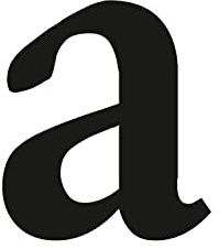 Autocollant lettre a en noir - Serifs - Hauteur 20 cm - Numéro de maison autocollant supplémentaire - Lettre à coller pour l'extérieur, boîte aux lettres, porte - Résistant aux intempéries - kfz472a