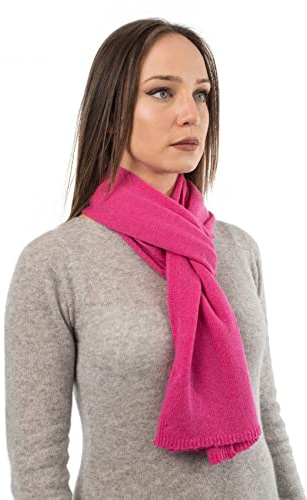 Dalle Piane Cashmere Damen Schal Uni 100% Kaschmir | Halstuch für Büro, Abend und Reisen, 165x28 cm, vier Jahreszeiten, Geschenk für Sie, Made in Italy