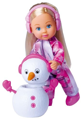 Steffi Love - Evi Love Neige - Mini Poupée 12cm - Tenue de Ski - Bonhomme de Neige - Dès 3 Ans - 105733646
