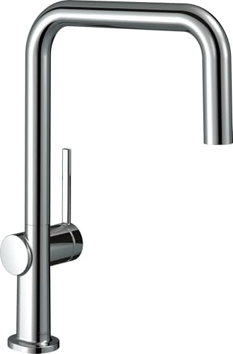 hansgrohe Talis M54 Mitigeur monocommandé pour cuisine U 220, 1 type de jet, Eco, 72844, Coloris: chrome