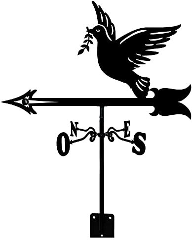 Girouette Girouette Design Pigeon Rétro Girouette en Métal Girouette Indicateur de Direction du Vent pour Jardin en Fer Extérieur Décoration de Cour Extérieure