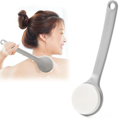 Useful Long Handle Lotion Applicator Washable Easy Reach Cream Applicator Long Handle Bath Brush Bath Sponge Back Lotion Applicator for Shower