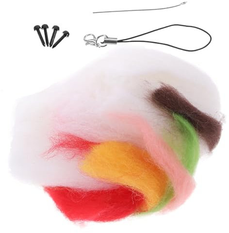 TEHAUX 1ensemble Kit Feutre De Laine Matériaux Pour Création De Poupées Animaux Feutre Activités Manuelles Pour Parents Projet Éducatif Amusant