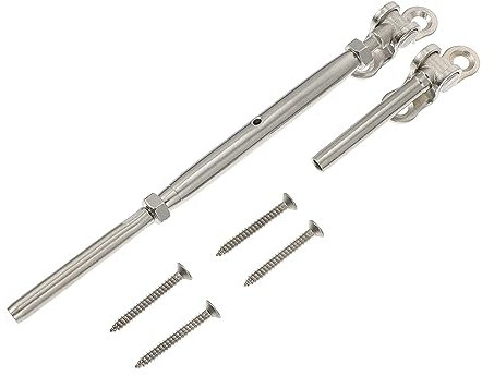 jojofuny Spanndraht-set Edelstahl-knebelspannschloss 3/16-knebelspannschloss-hardware Geländerverbinder Kabelgeländersystem