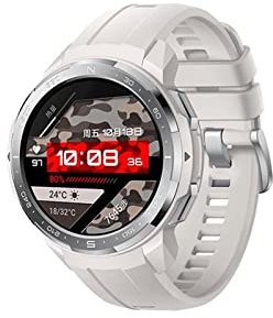 QESTO Kmccd Smartwatches Watch GS Pro Smart Watch Bluetooth Call 1.39'' AMOLED 5ATM Montre de Sport pour Hommes (couleur : CNBlack nWhiteStap)