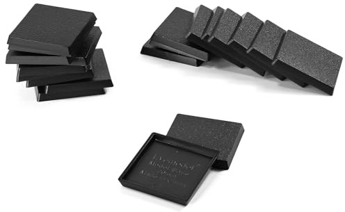 Evemodel Square Base Model Modelling Plastic Base for Figures or Miniatures for War Games Table Decoration (10pcs 40mm)
