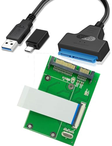 Sintech Tarjeta adaptadora ZIF HDD a SATA de 40 pines de 1.8 pulgadas con cable SATA USB 3.0, compatible con disco duro MK2008GAL MK3008GAL