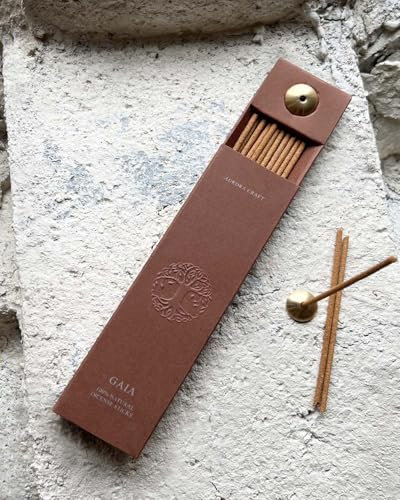 AURORA CRAFT - Gaia - Bastoncini di incenso 100% naturali, biologici - cedro, ginepro, pino, patchouli