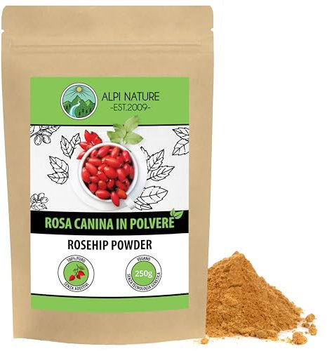 Alpi Nature Rosa Mosqueta en Polvo 250g, Rosa Mosqueta Seca Molida, Escaramujo en Polvo